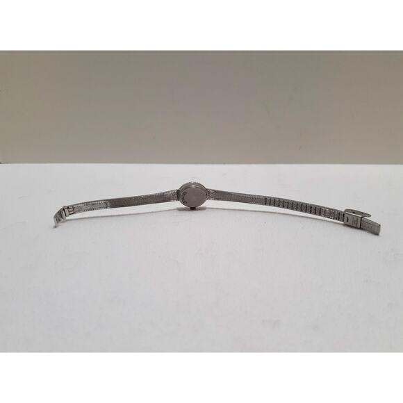 Vintage Gruen Precision Ladies Wristwatch Diamond Accents Silver Tone main image 4
